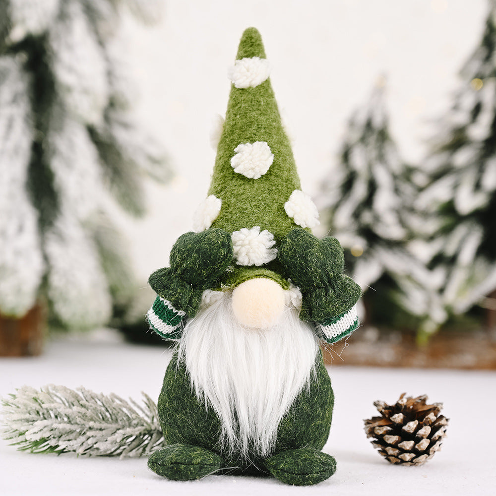 Wholesale Christmas Decorations Snowflake Hat Covering Eyes Doll Doll